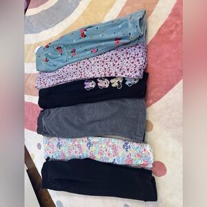 Colorful Girls' Leggings Set 6 pairs for $8